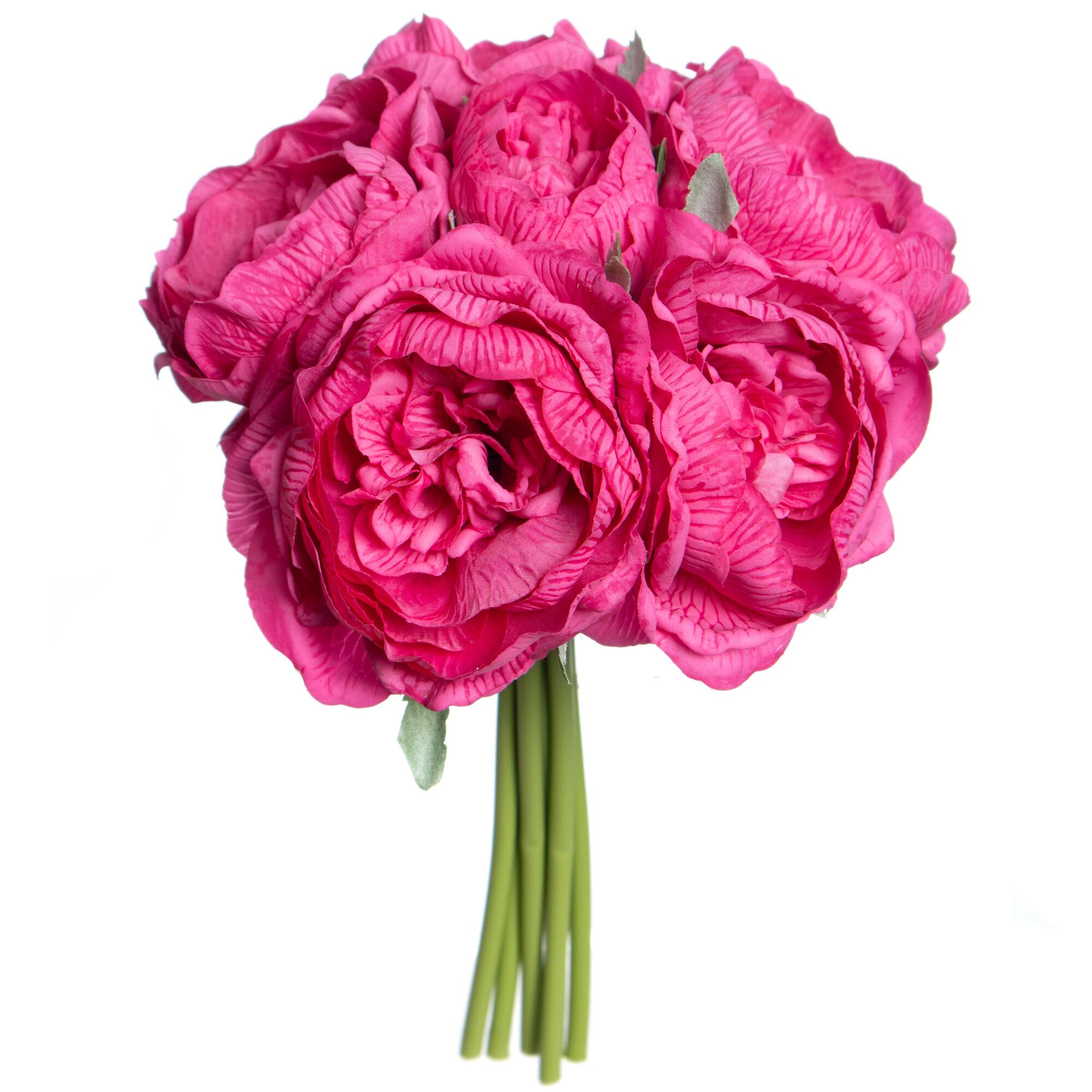 11" Dark Pink Peony Real Touch Deluxe Bush by Ashland®